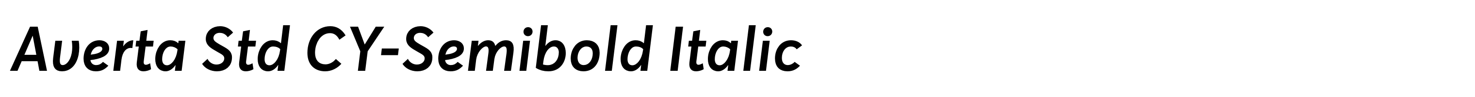 Averta Std CY-Semibold Italic